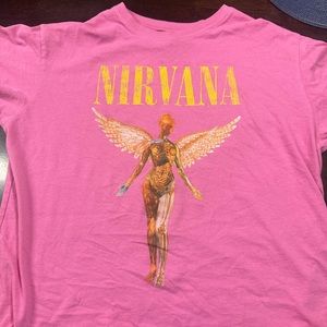 Pink nirvana shirt